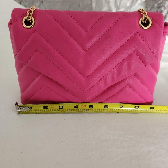 Pink Quilted Crossbody Bag NWOT - Picture 7 of 13